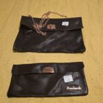 Handmade Faux Lizard Clutch with Rose Gold Hardware Unlined # 81