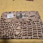 Handmade Faux Alligator Clutch Unlined with Silver Twist Clasp # 45