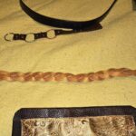 Handmade Metallic Orange Saffiano Twist Neck Bracelet Adult Rose Gold Snap
